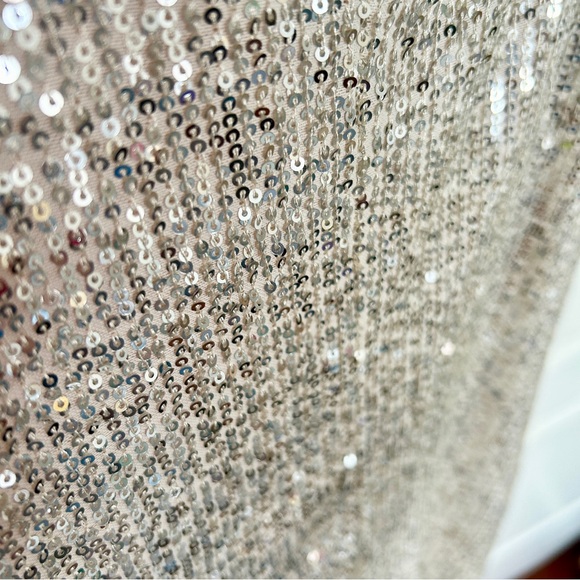 NWT 1. State Sequined Mini Cocktail and Party Dress Silver — Size 4 - Picture 3 of 4